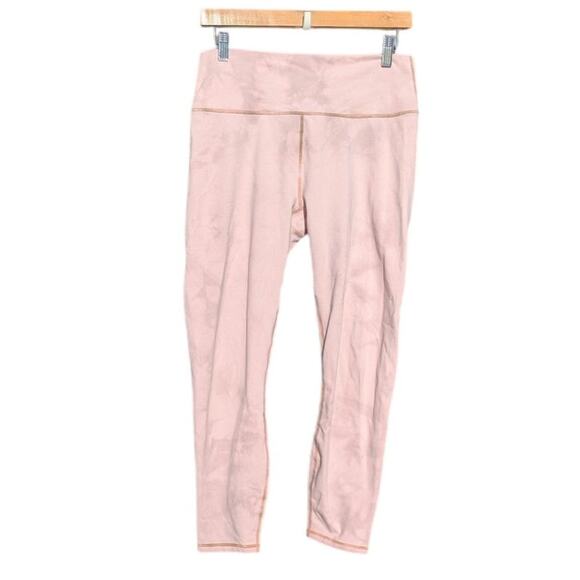 Pink Powerhold fabletics L large compression leggings athletic gym workout fall - Picture 1 of 7